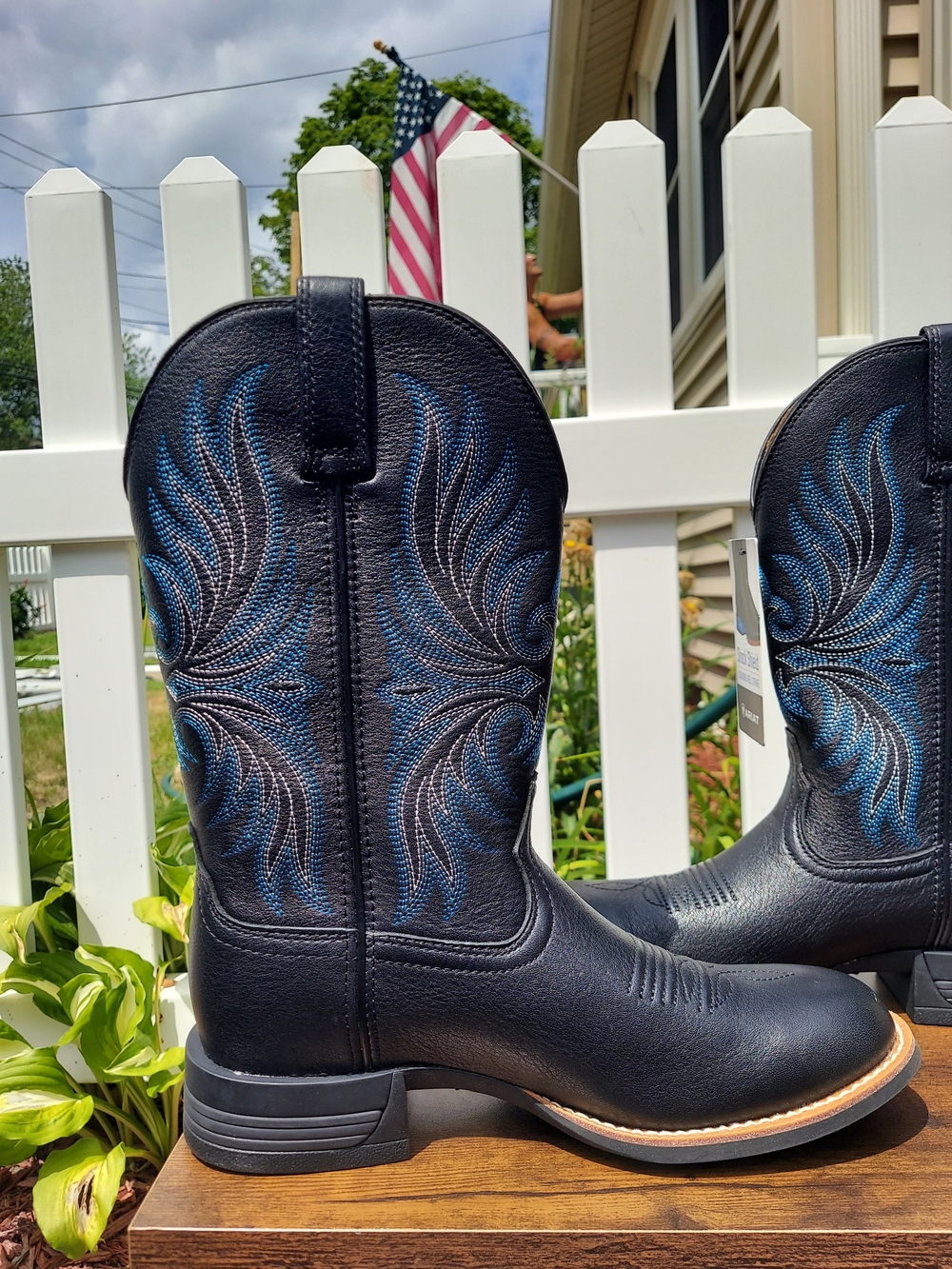 Ariat Ranahan Black Western Cowgirl Boots with Womens Size 9B NWT Rodeo Festival - Picture 9 of 16